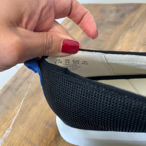 Franco Sarto Black Slip-On Sneakers with Blue Accent - Picture 4 of 7